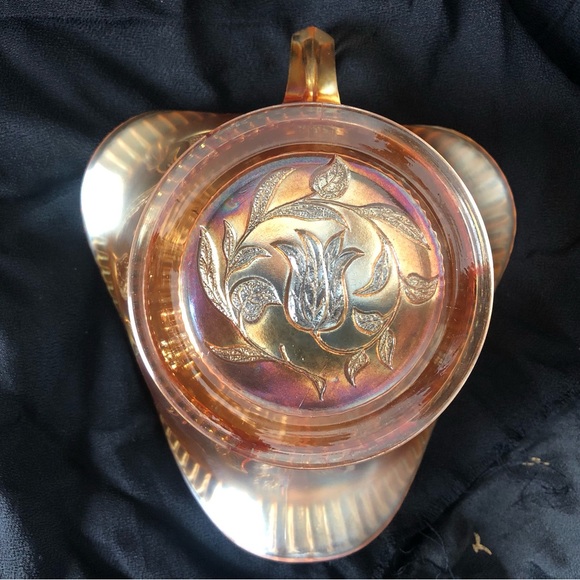 Carnival glass Dugan marigold windflower nappy - Picture 7 of 8